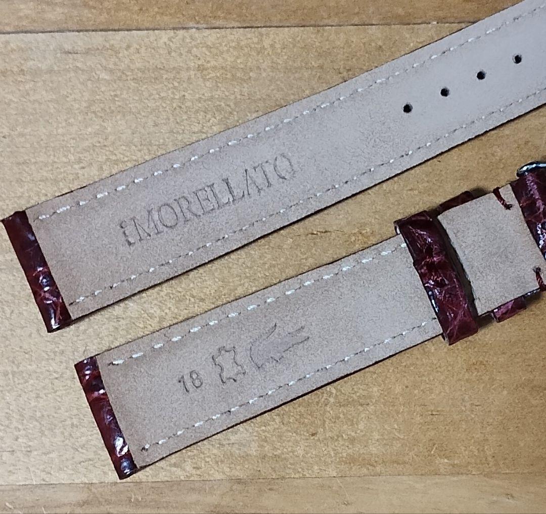 【新品】モレラート カイマンワニ 18mm バーガンディ