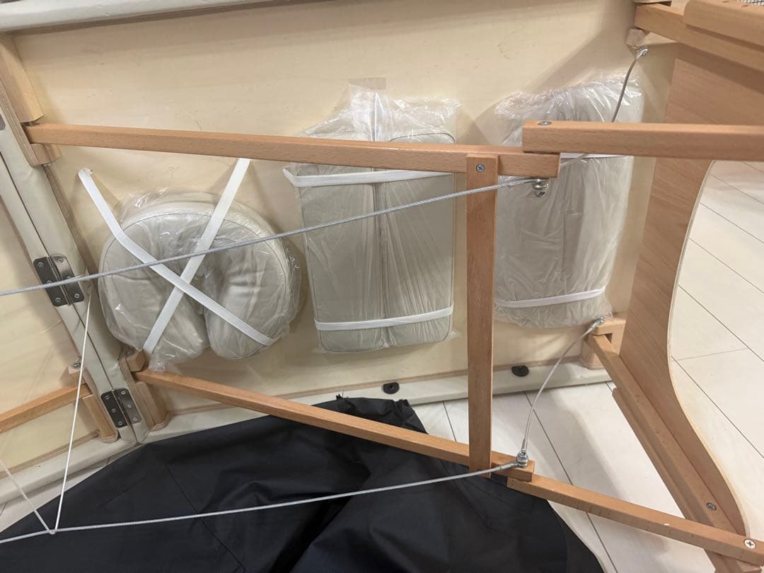 ナル低反発 折りたたみ リクライニングべッド 木製 有孔