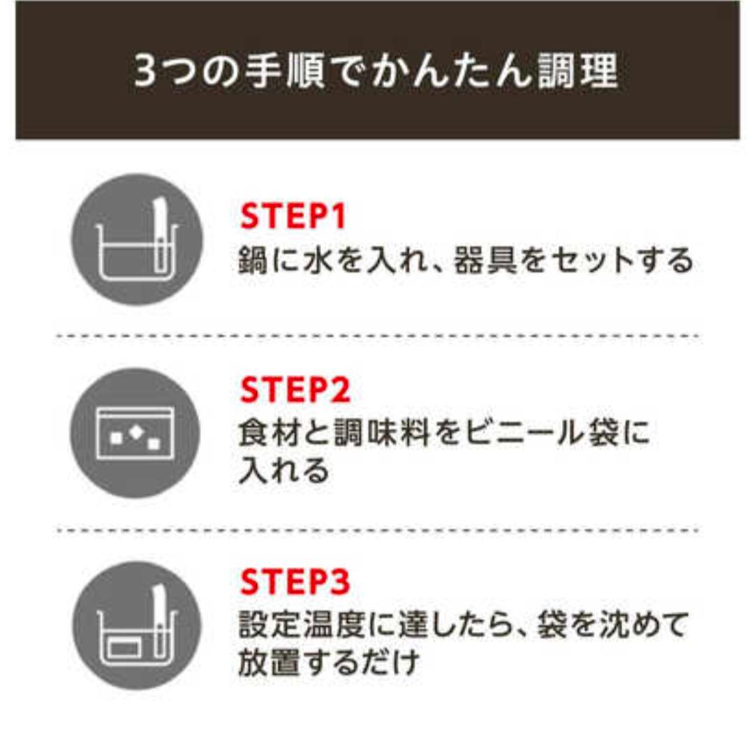 アイリスオーヤマ スリム低温調理器 LTC-02-W　2個