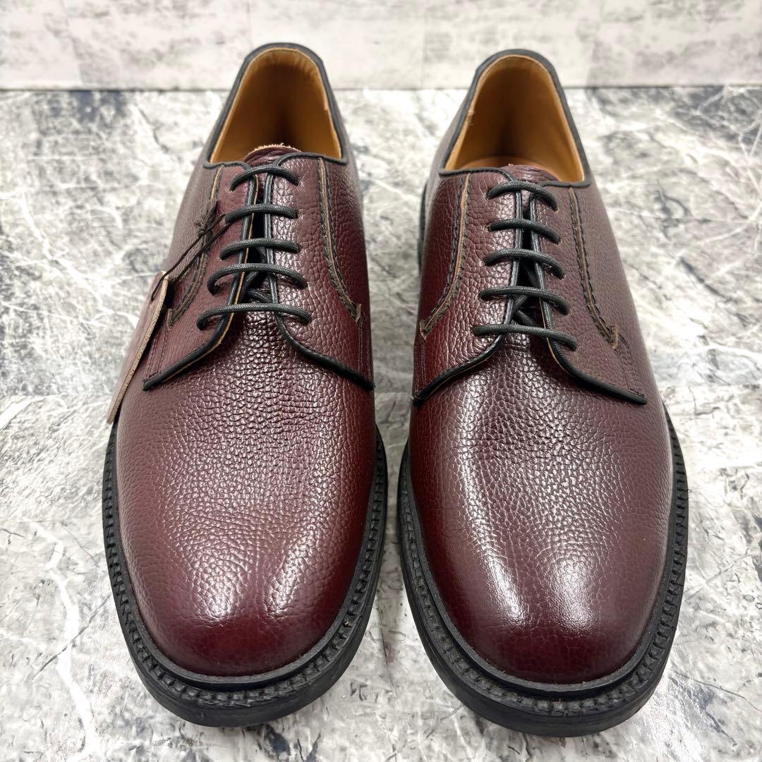 【美品】 リーガル 革靴 ドレスシューズ 24.5 プレーントゥ ヴァーガンディ