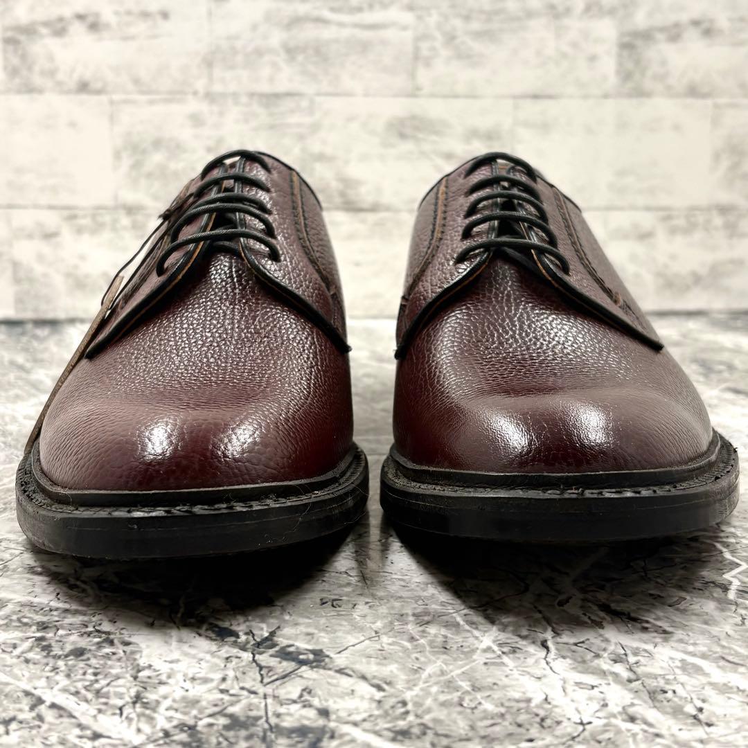 【美品】 リーガル 革靴 ドレスシューズ 24.5 プレーントゥ ヴァーガンディ