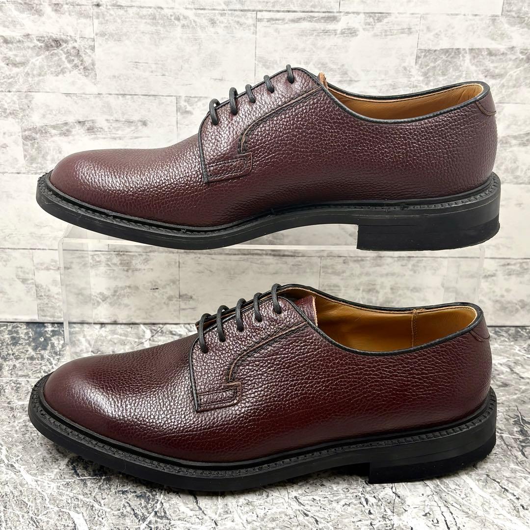 【美品】 リーガル 革靴 ドレスシューズ 24.5 プレーントゥ ヴァーガンディ