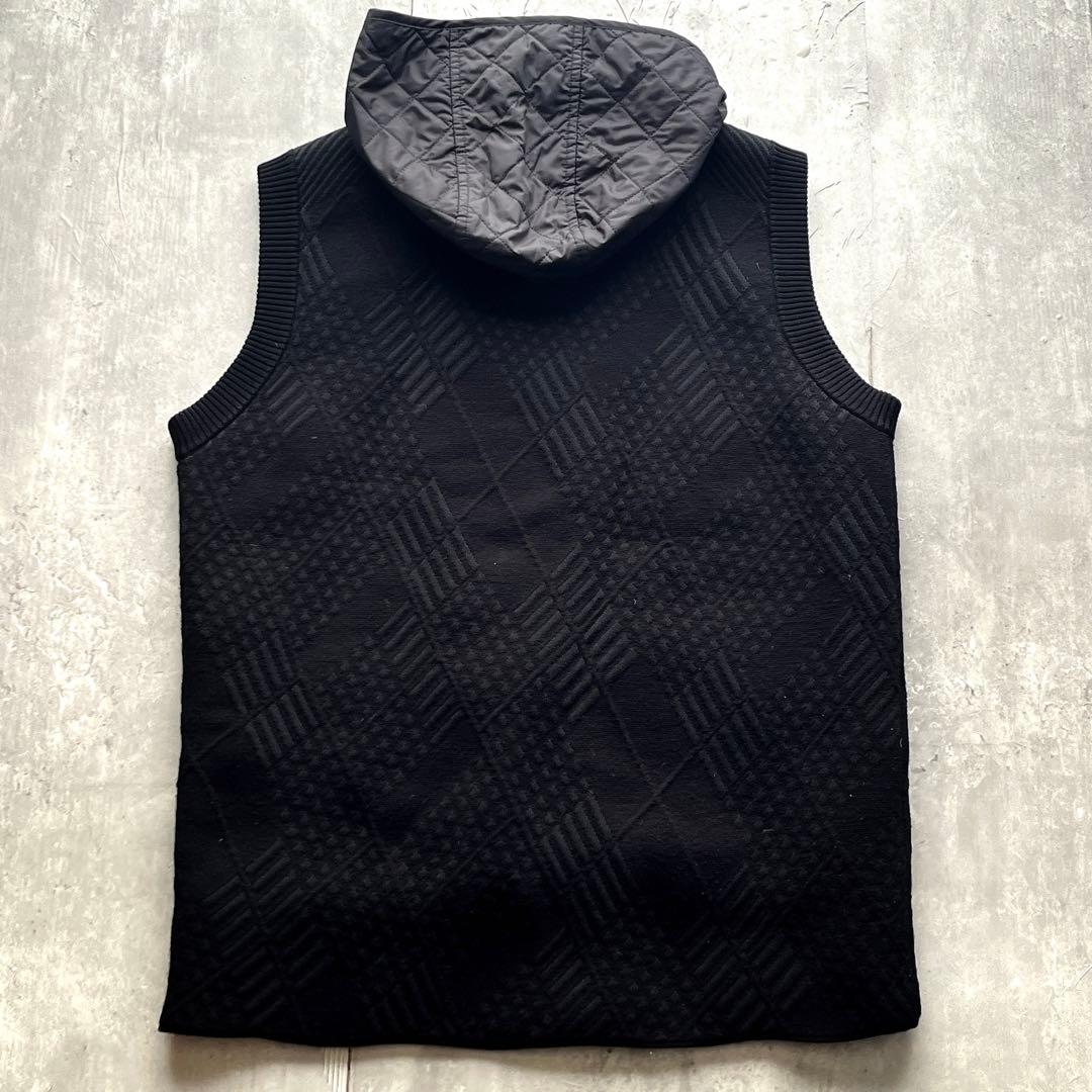emporio armani フード付きキルティング　ニットダウンベスト y2k