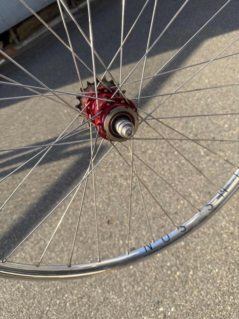 ピスト　ホイール　PHIL WOOD コグ付き