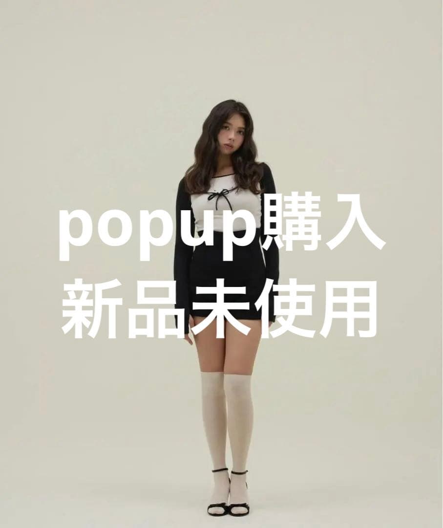 andmary Alma ribbon tops black 即購入⭕️