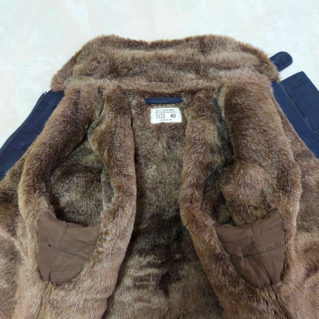 美品　HOUSTON　N-1　デッキジャケット　40サイズ　ネイビー　日本製