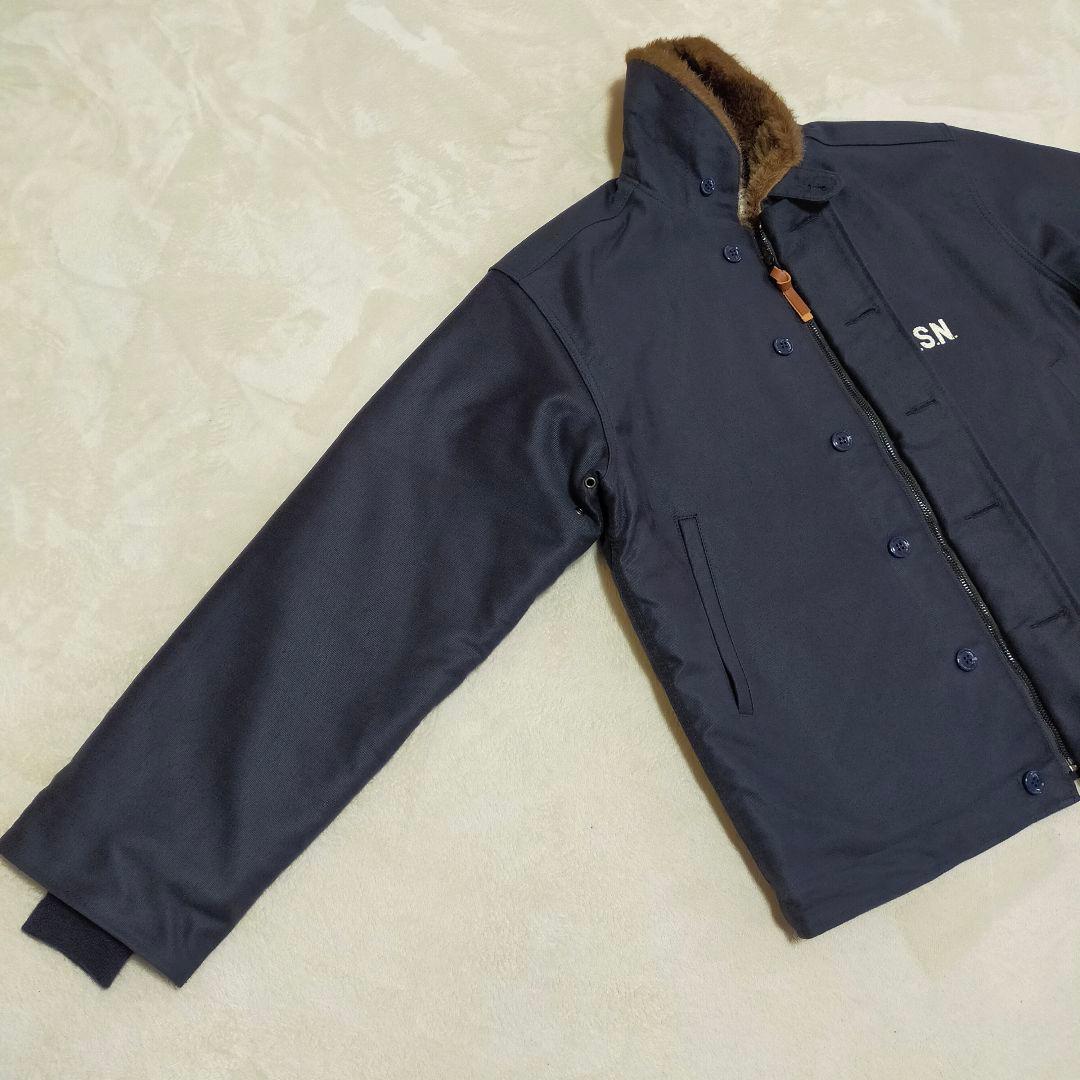 美品　HOUSTON　N-1　デッキジャケット　40サイズ　ネイビー　日本製