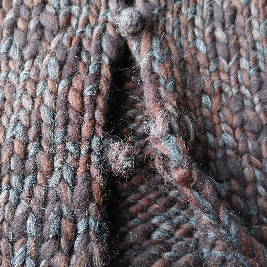 Badou-R 45R スラブヤーンニットベスト 2 焦げ茶 45rpm