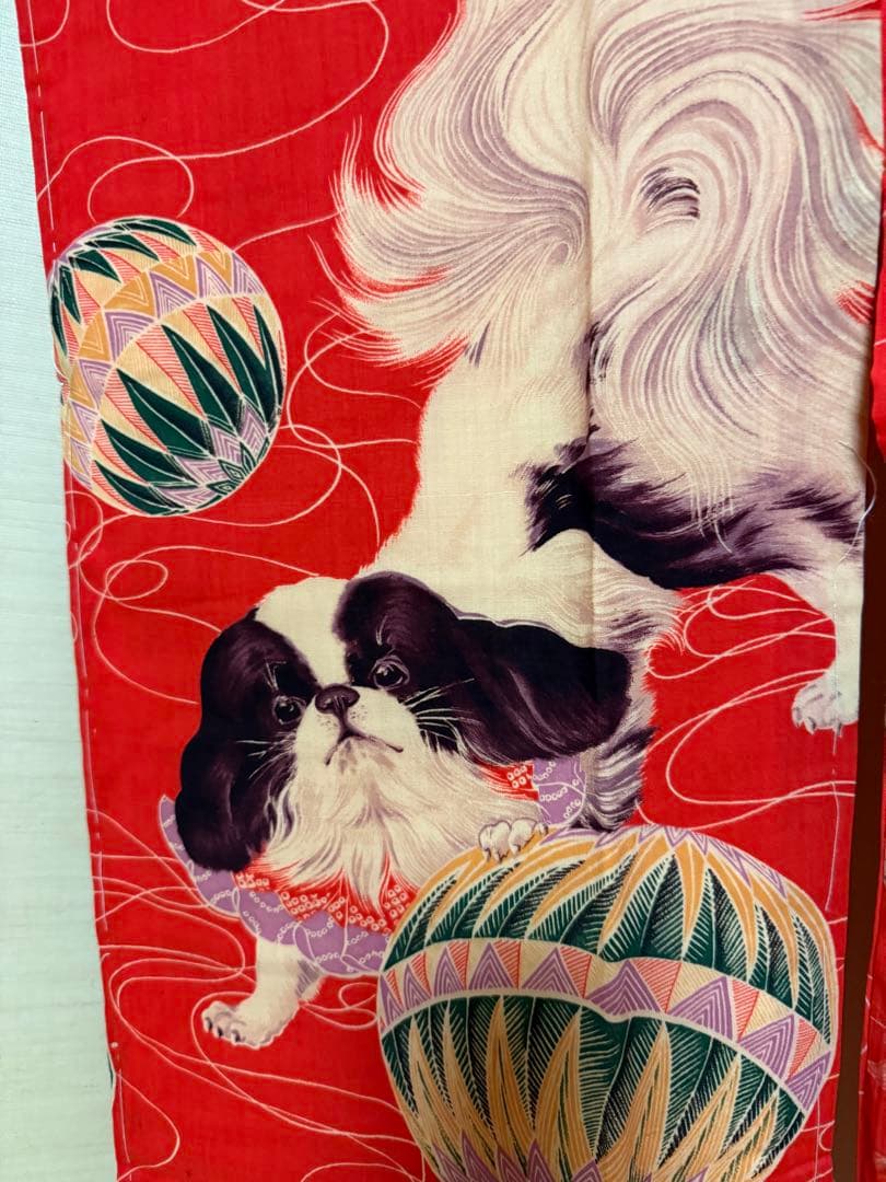 アンティーク長襦袢 狆