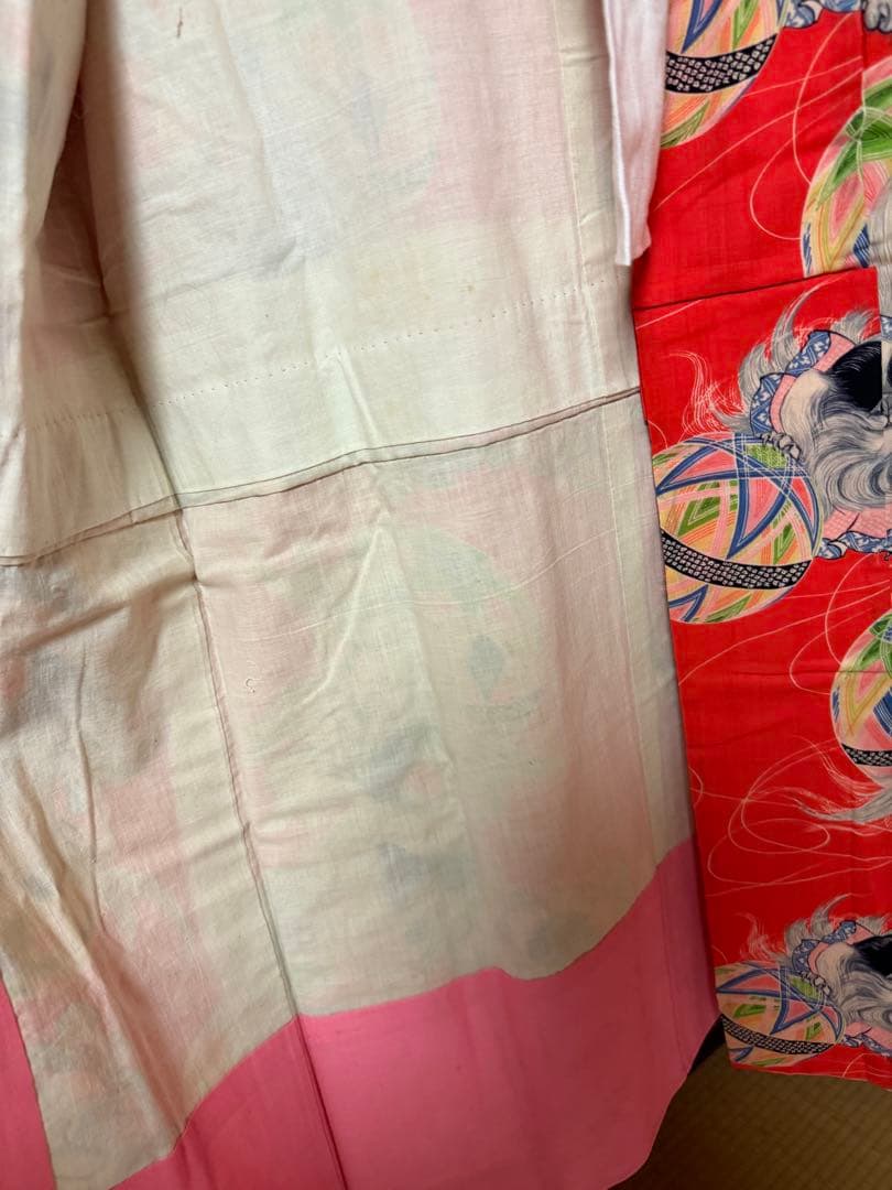 アンティーク長襦袢 狆