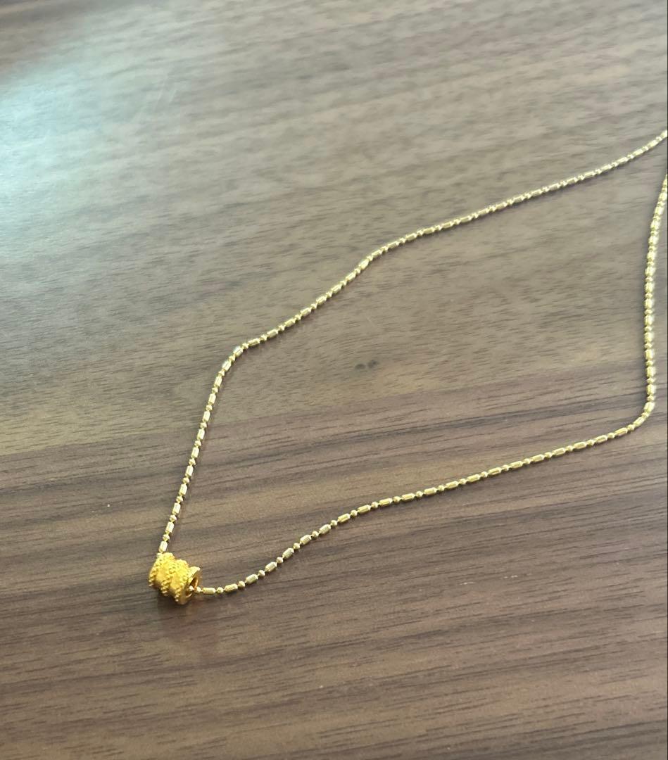 ペンダントトップ24金　筒型　未使用　mal.