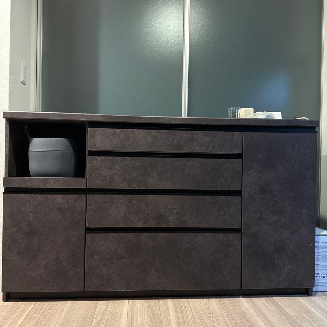 パモウナ 160cm キッチンカウンター 食器棚 EC