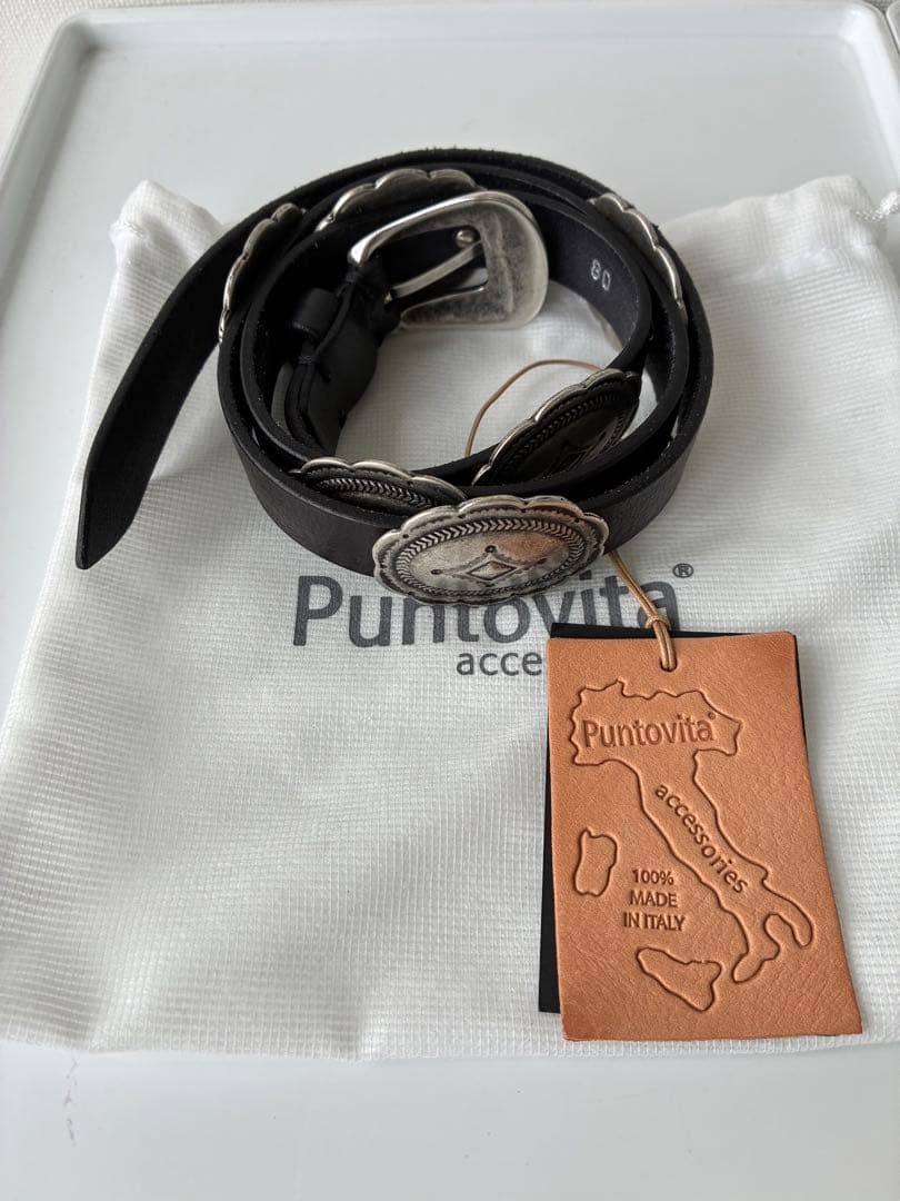 PUNTOVITA プントヴィータ レザーコンチョベルト