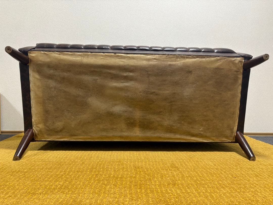 カリモク 2人掛けロビーソファ ビンテージスタイル マーブル