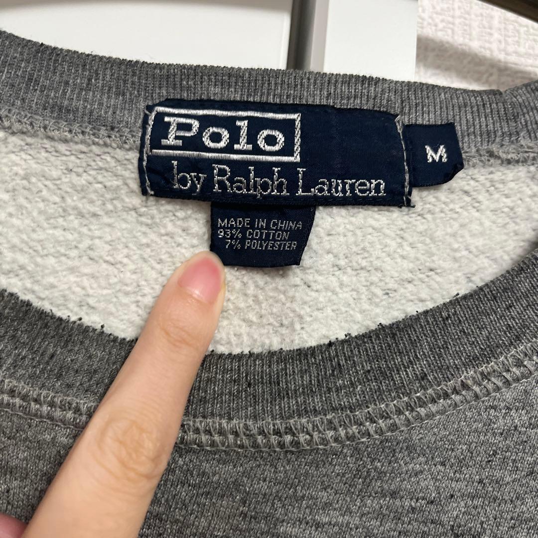 ち*い様 【希少】90s POLO ラルフローレン ポロベア スウェット M 霜