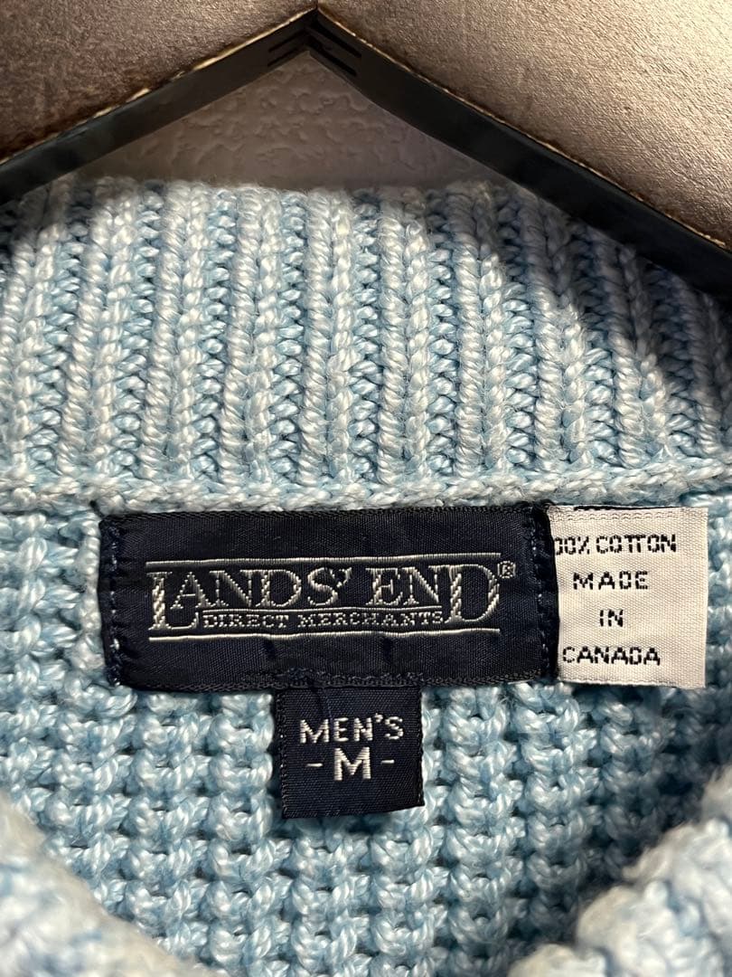90s カナダ製 LANDS'END ランズエンド コットンニット M