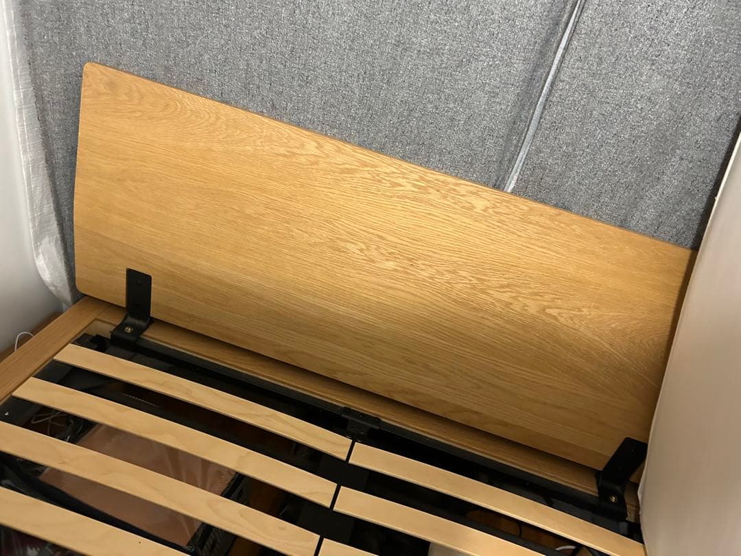 3月下旬引き渡し　直接受け取れる方優先　無印ダブル　ベッドフレーム　脚20センチ