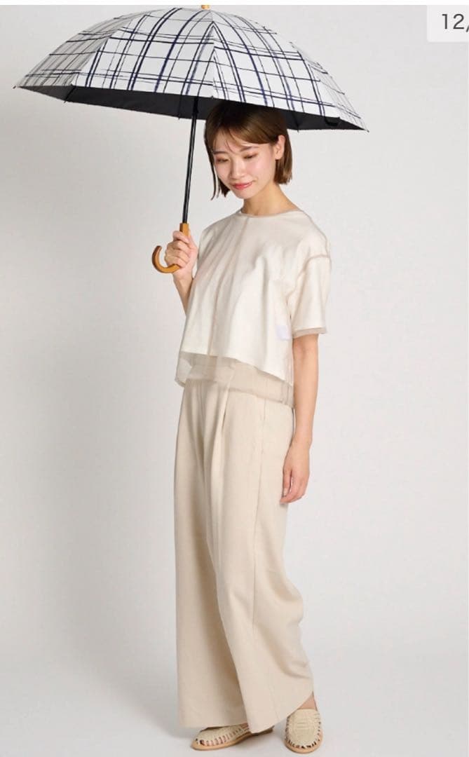 【紫外線100%カット】サンバリア二段折り日傘