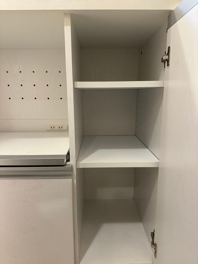 キッチンラック キャスター付き 木製ホワイト