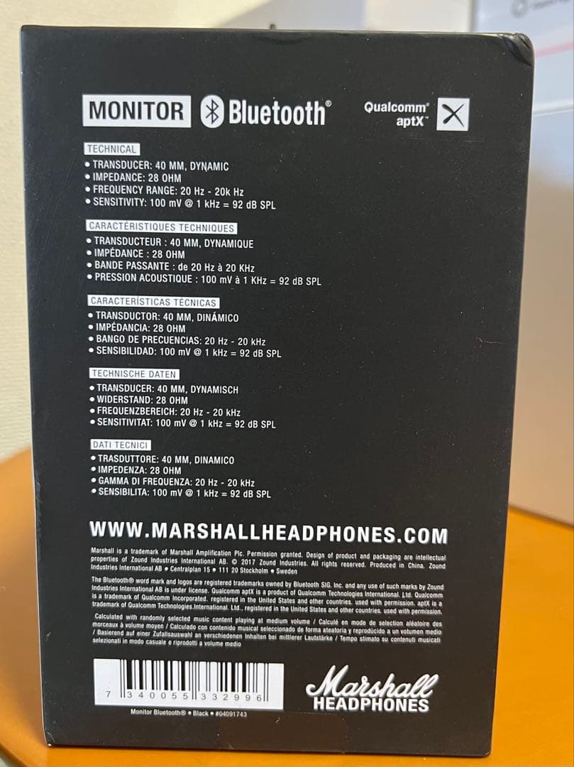 Marshall MONITOR BLUETOOTH ブラック