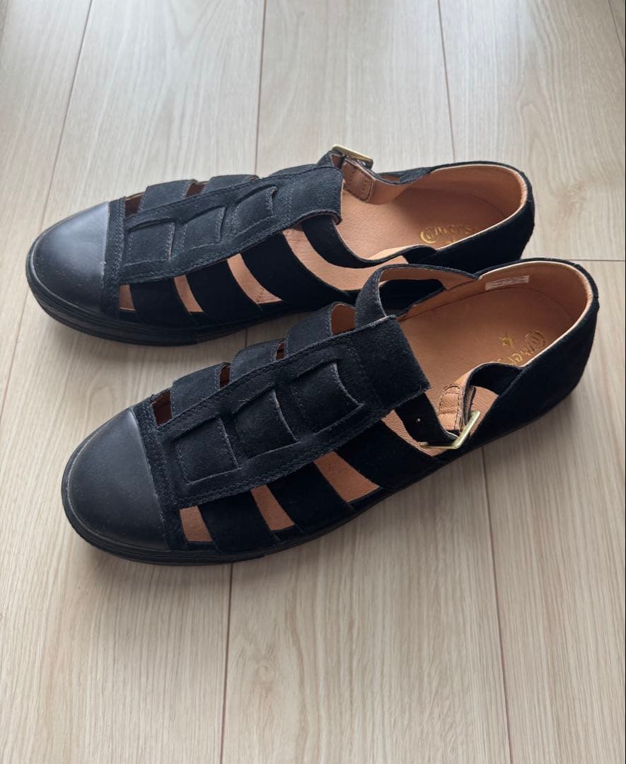 【新品】 コンバース オールスター クップ グルカサンダル 黒 レザー 30