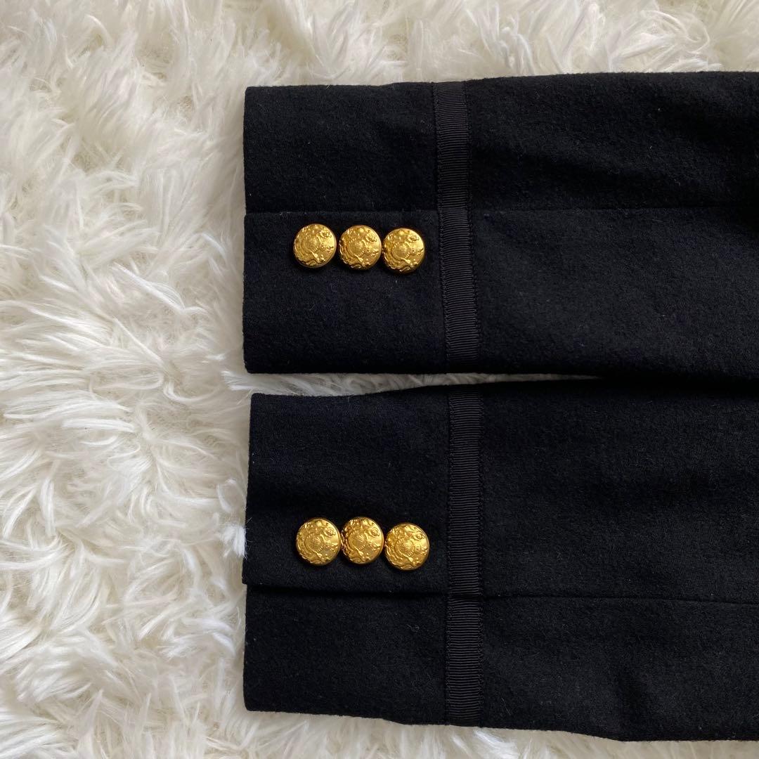 ラルフローレン　テーラードジャケット　カシミヤ　ウール　ワッペン　金ボタン