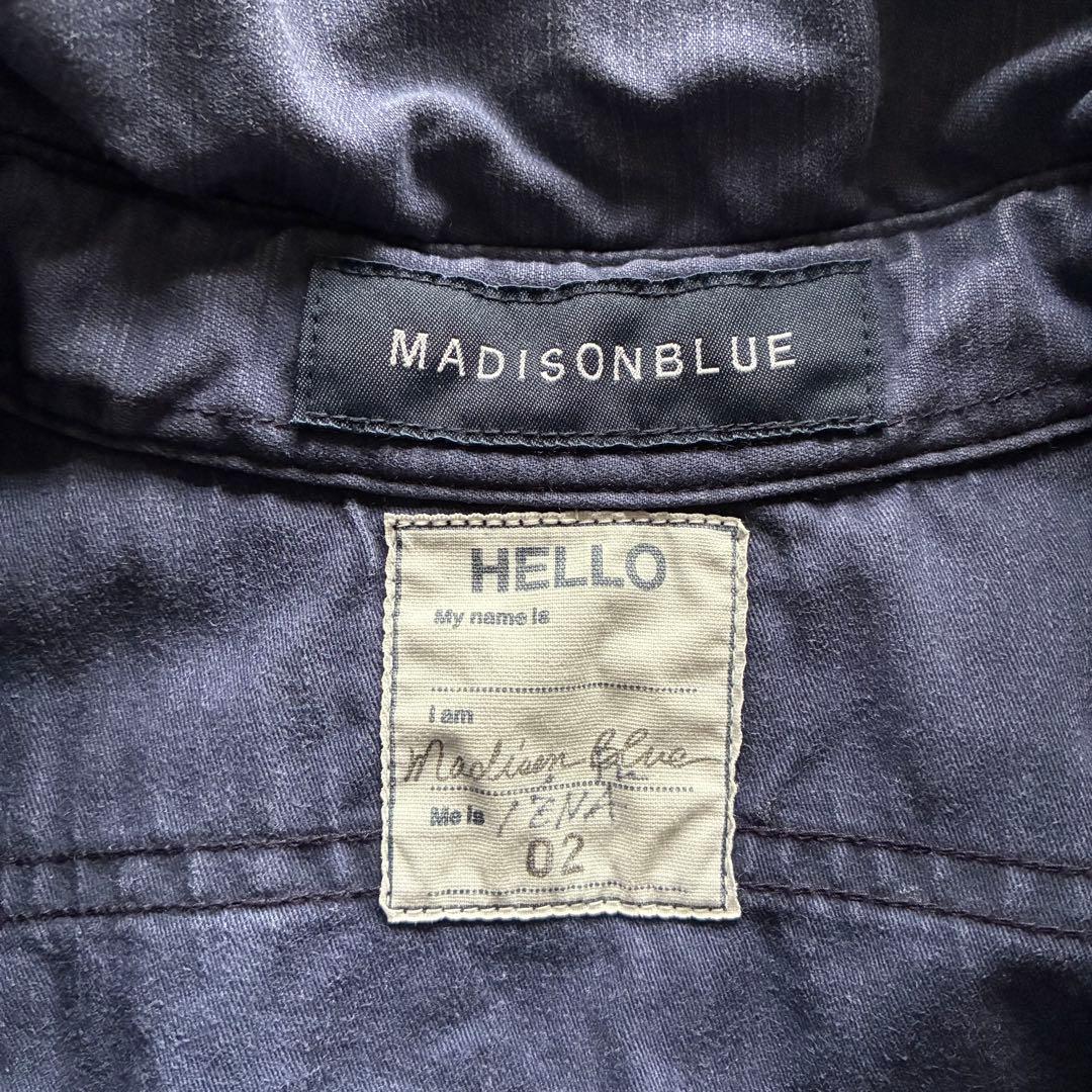 人気 マディソンブルー イエナ別注 ハンプトン バックサテンシャツ ネイビー