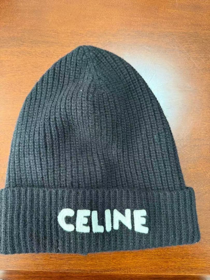 CELINE ニット帽 ブラック TU 新品同様