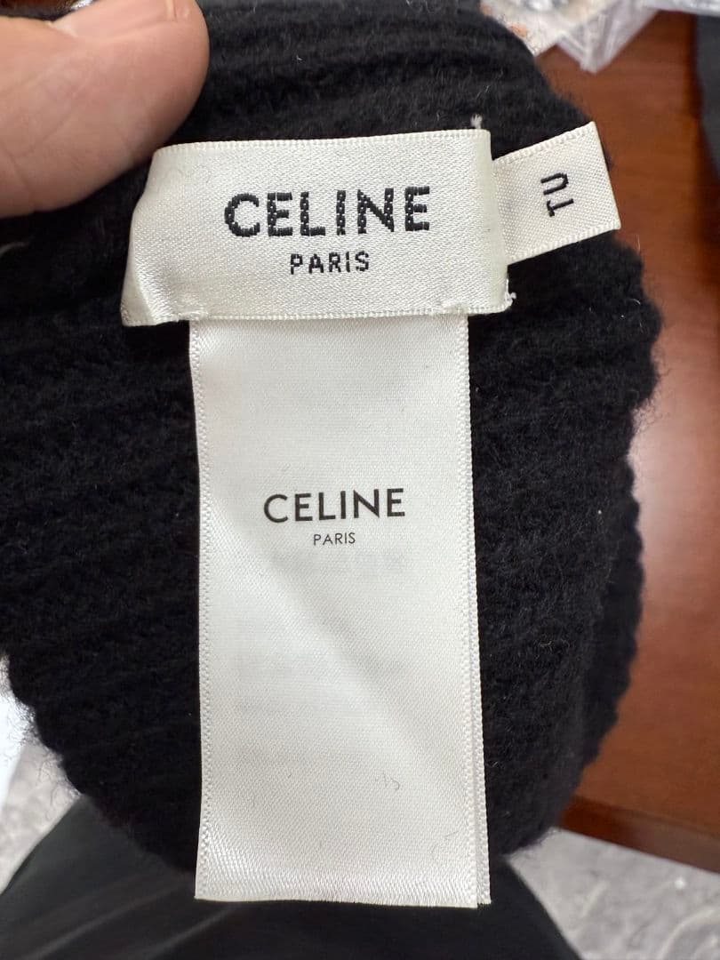 CELINE ニット帽 ブラック TU 新品同様
