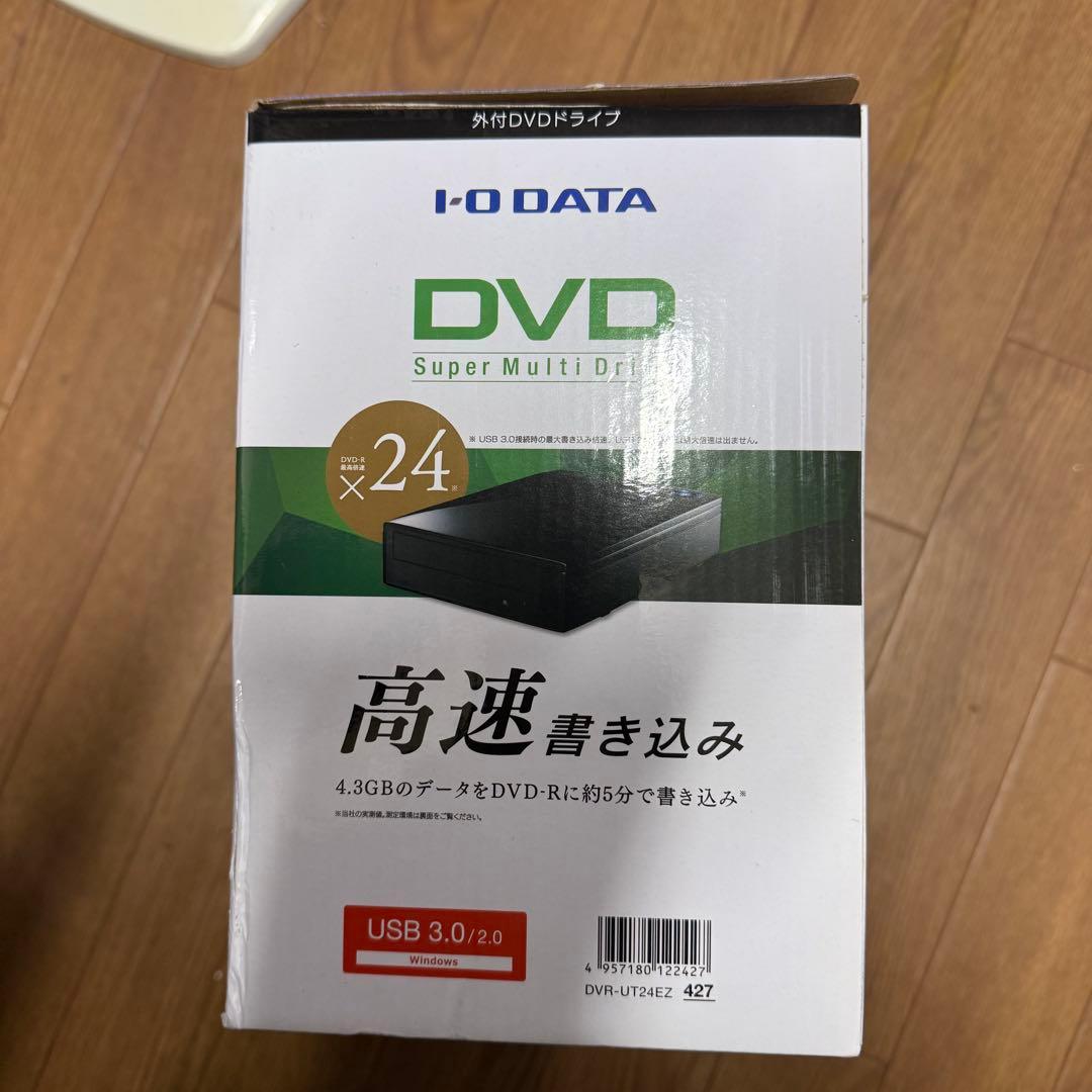新品　I・Oデータ　外付型DVDドライブ DVR-UT24EZ