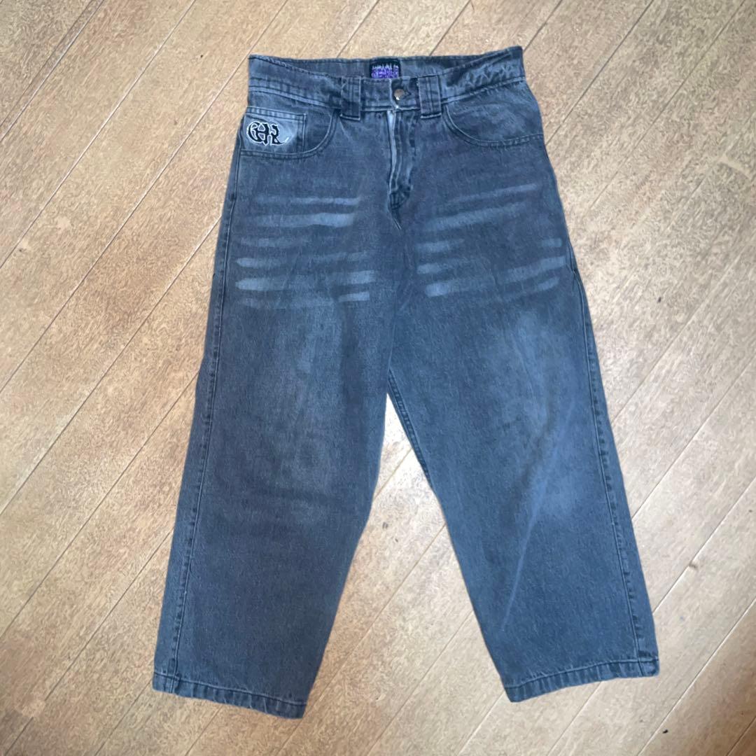 earl skateboards刺繍入りデニムパンツ