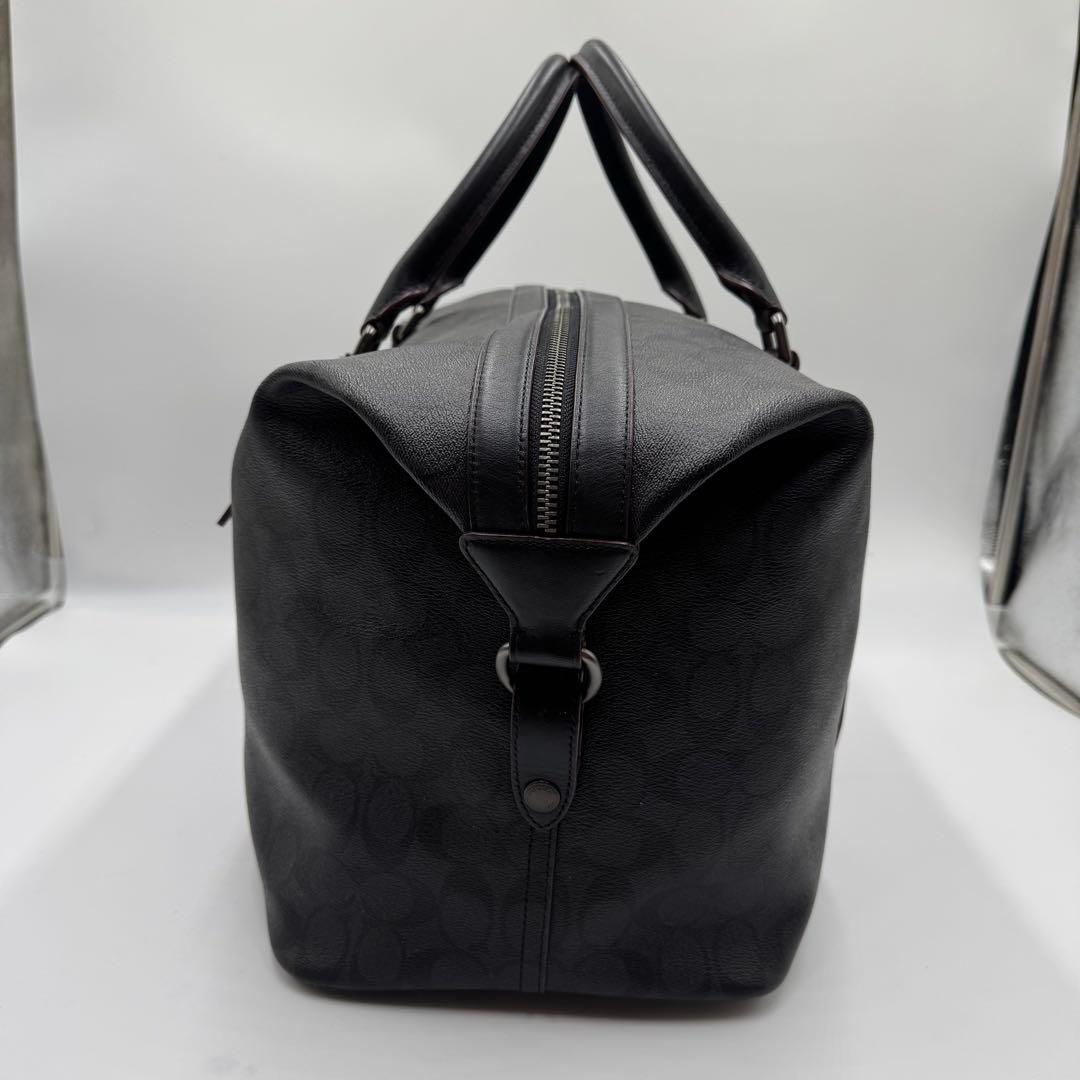 極美品✨コーチ ボストンバッグ トレッカー 2way シグネチャー レザー 黒