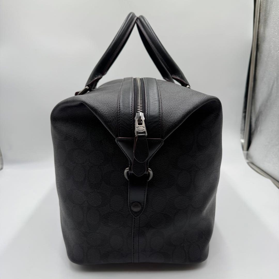 極美品✨コーチ ボストンバッグ トレッカー 2way シグネチャー レザー 黒