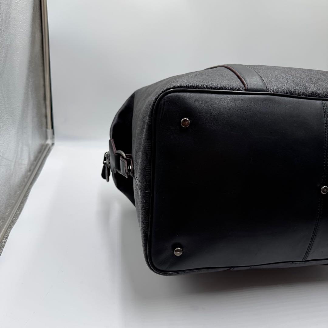 極美品✨コーチ ボストンバッグ トレッカー 2way シグネチャー レザー 黒