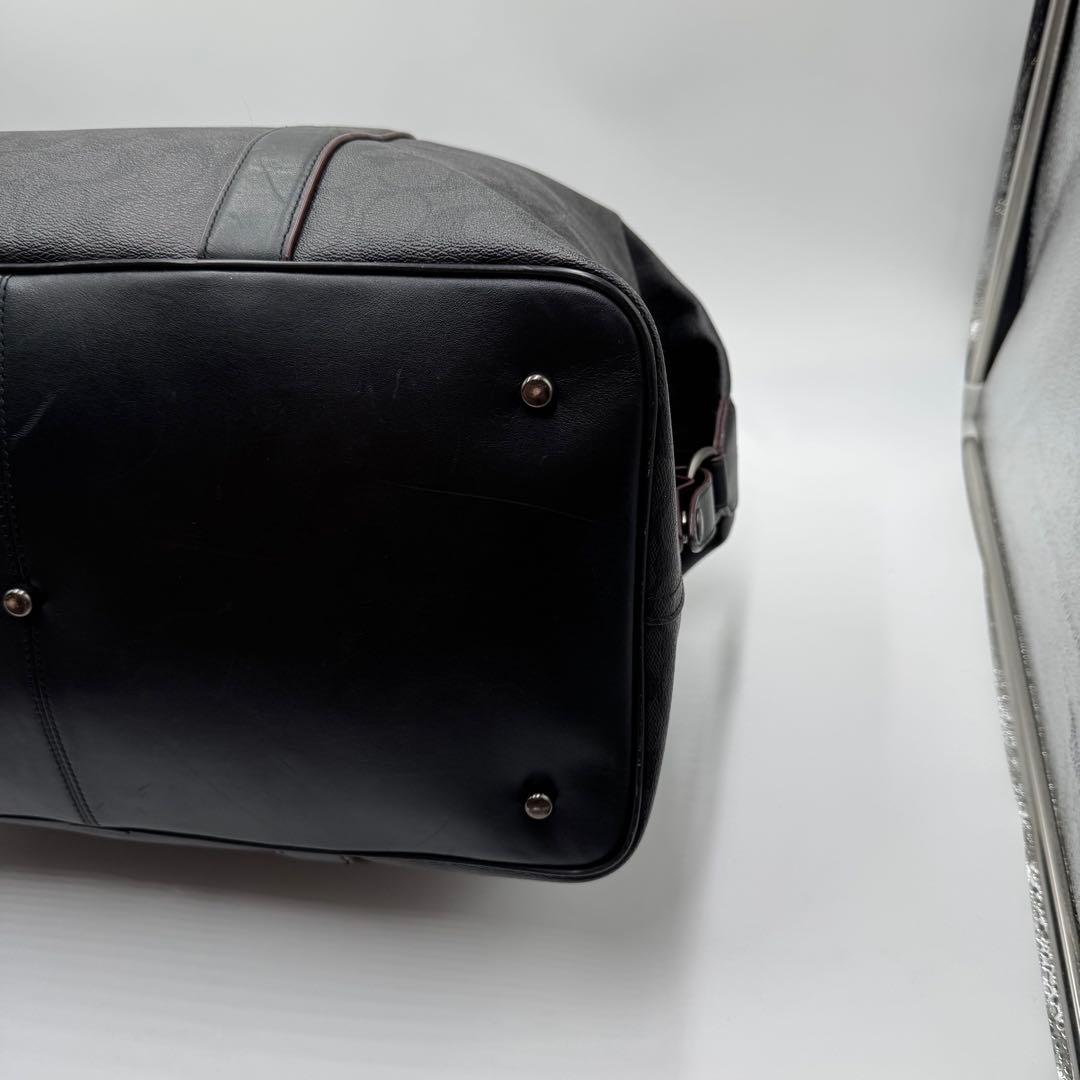 極美品✨コーチ ボストンバッグ トレッカー 2way シグネチャー レザー 黒