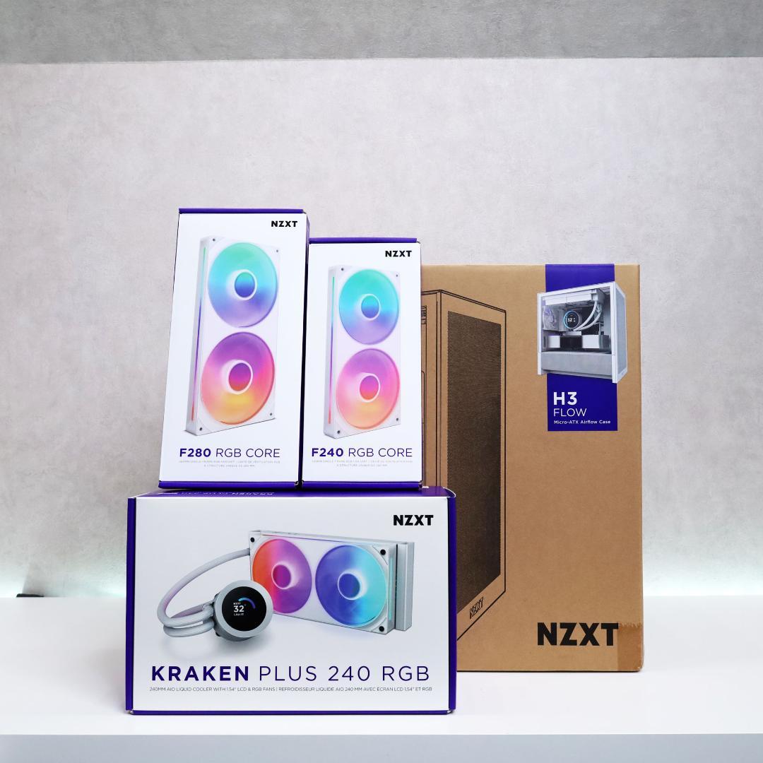 NZXT H3 FLOW White CPUクーラー＆ファンセット　㊸