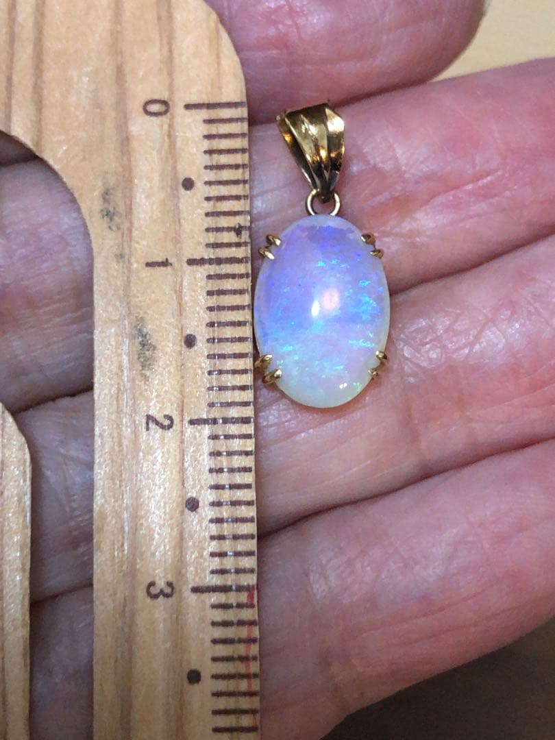 昭和レトロ　ヴィンテージ K18 オパールペンダントトップ