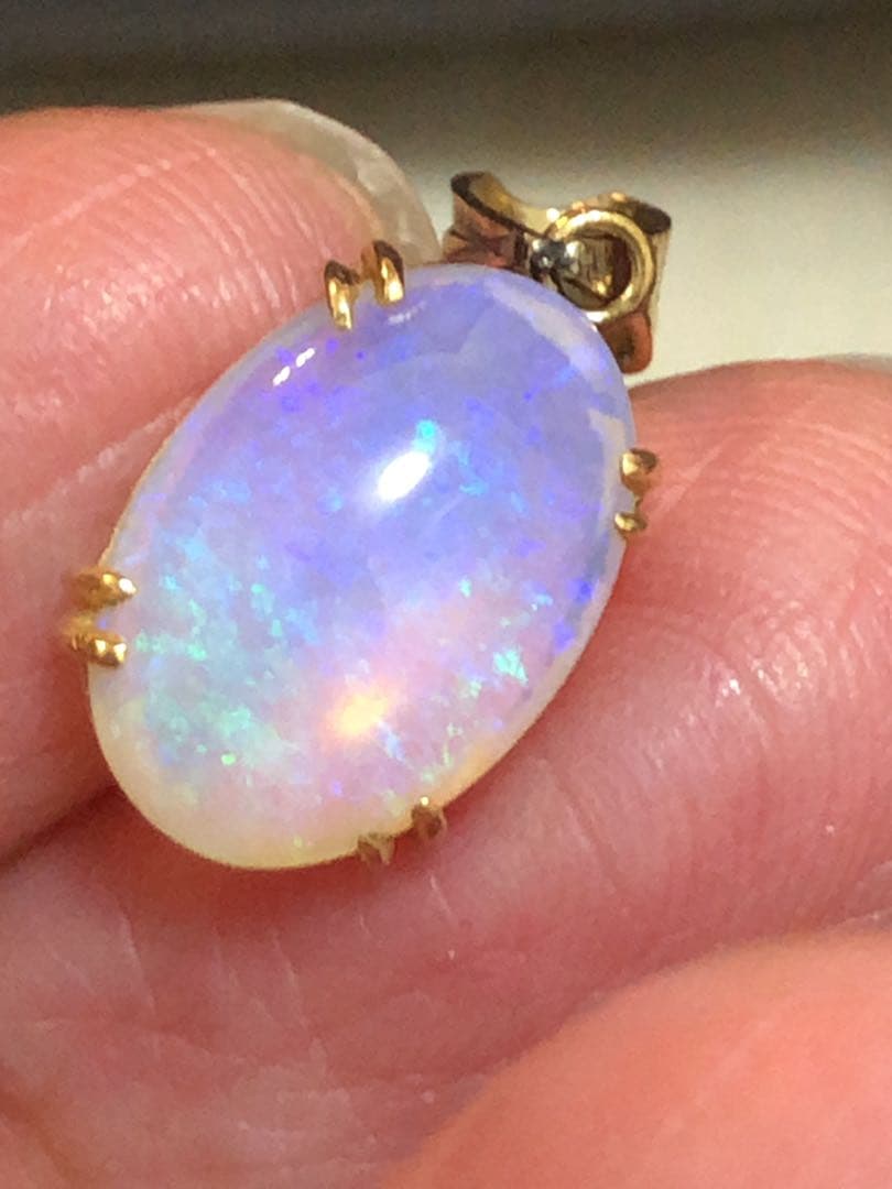 昭和レトロ　ヴィンテージ K18 オパールペンダントトップ