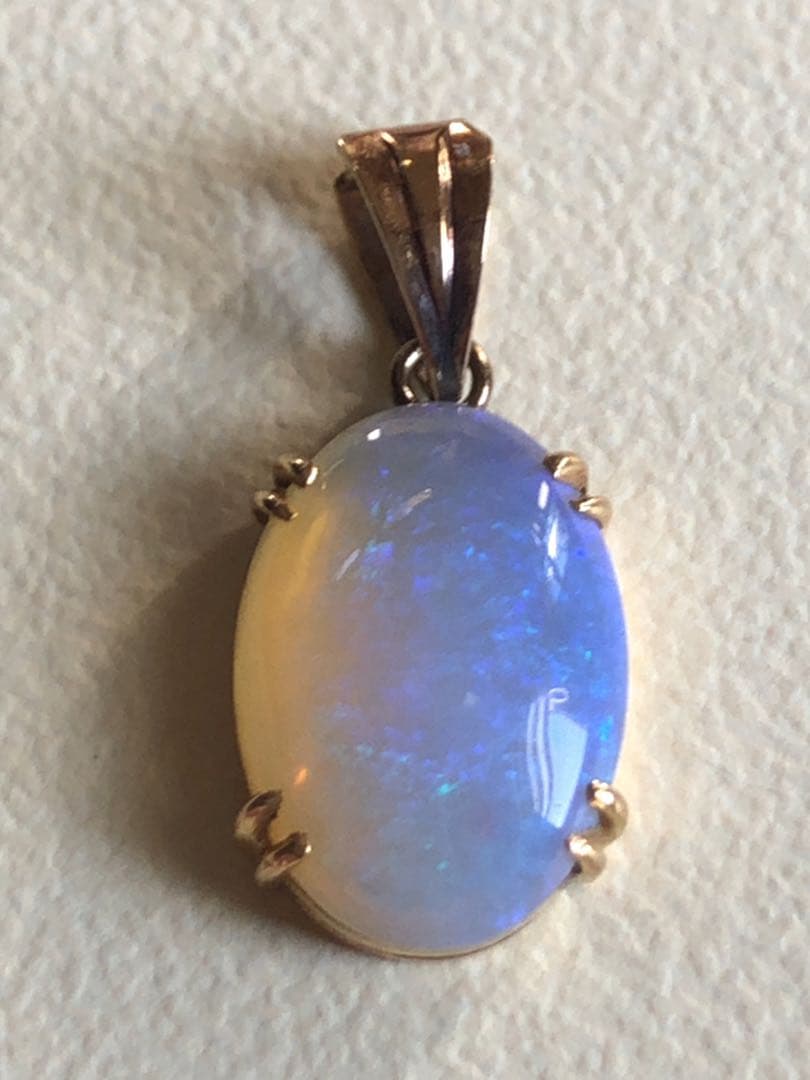 昭和レトロ　ヴィンテージ K18 オパールペンダントトップ