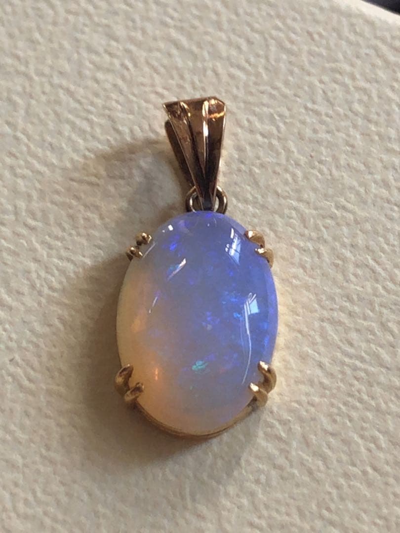 昭和レトロ　ヴィンテージ K18 オパールペンダントトップ