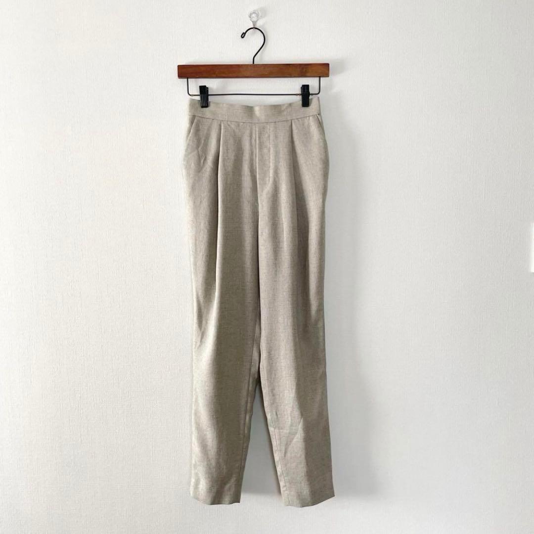 美品　エンフォルド　リネンライクゴムジョッパーズ　ベージュ.