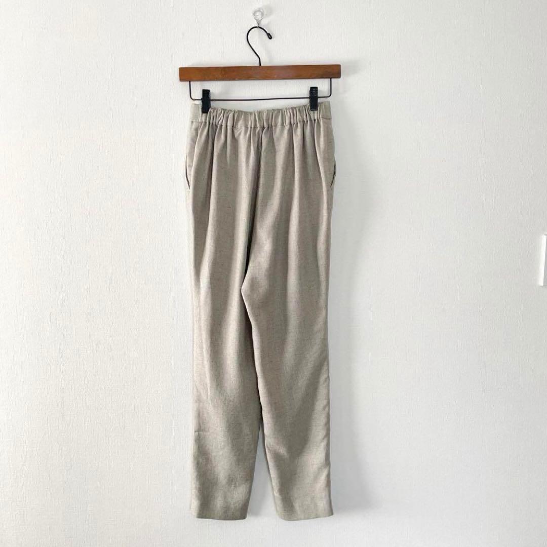 美品　エンフォルド　リネンライクゴムジョッパーズ　ベージュ.