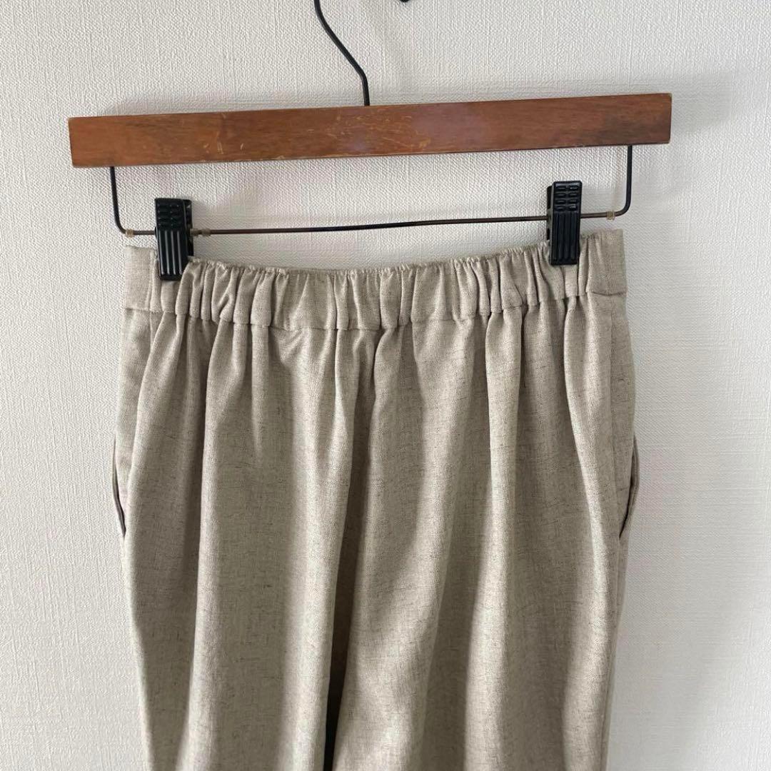 美品　エンフォルド　リネンライクゴムジョッパーズ　ベージュ.