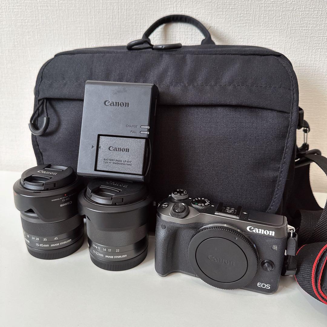 Canon EOS M6 レンズ2本セット バッグ 美品 フルセット 初心者OK