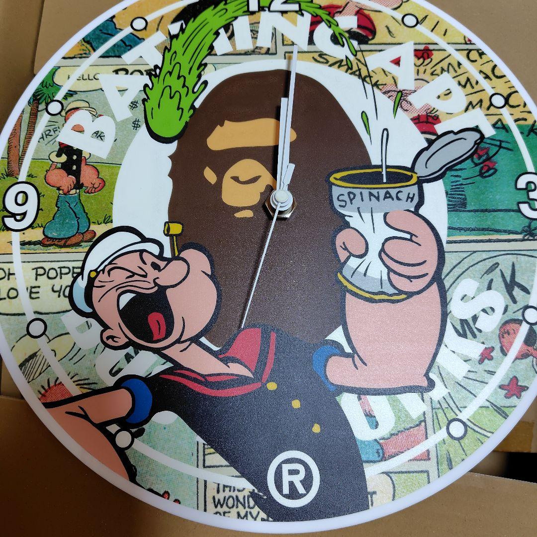 アベイシングエイプ✕ポパイ 壁掛け時計