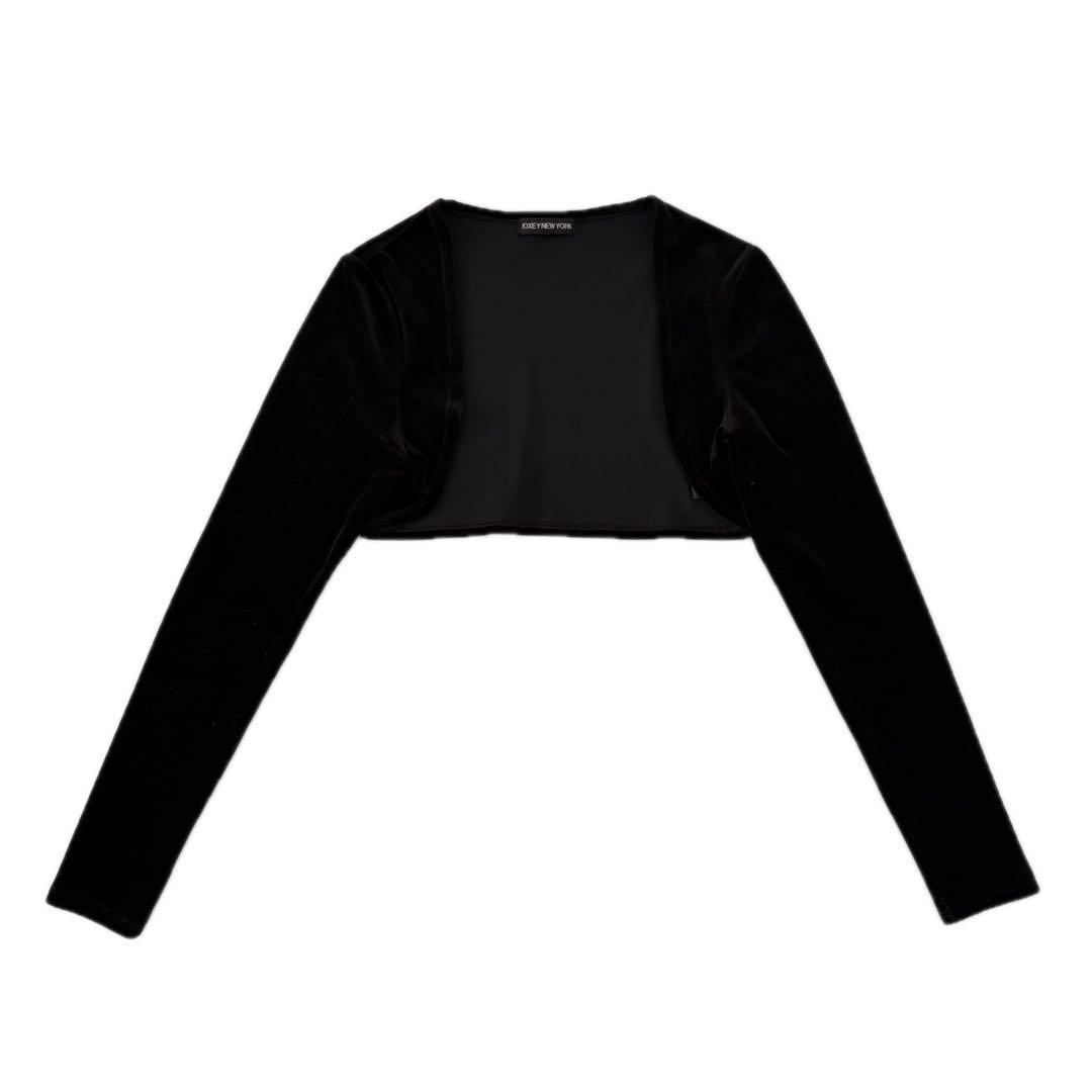 美品 FOXEY NEW YORK 洗える ベロア ショートボレロ カーディガン