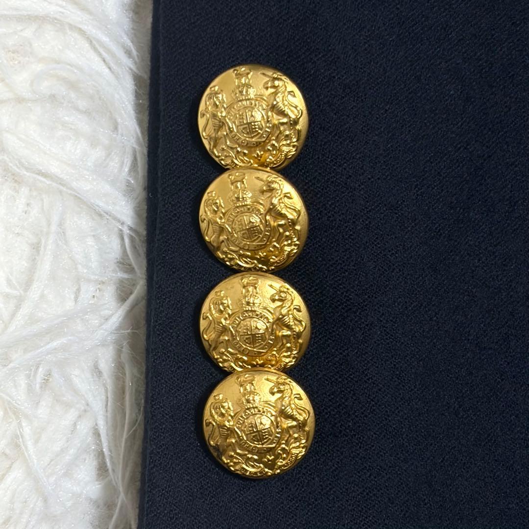 RALPH LAUREN ラルフローレン　金ボタン紺ブレテーラードジャケット　S