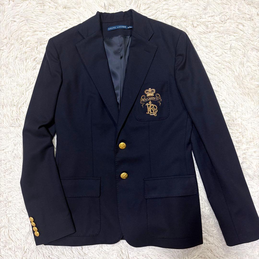 RALPH LAUREN ラルフローレン　金ボタン紺ブレテーラードジャケット　S