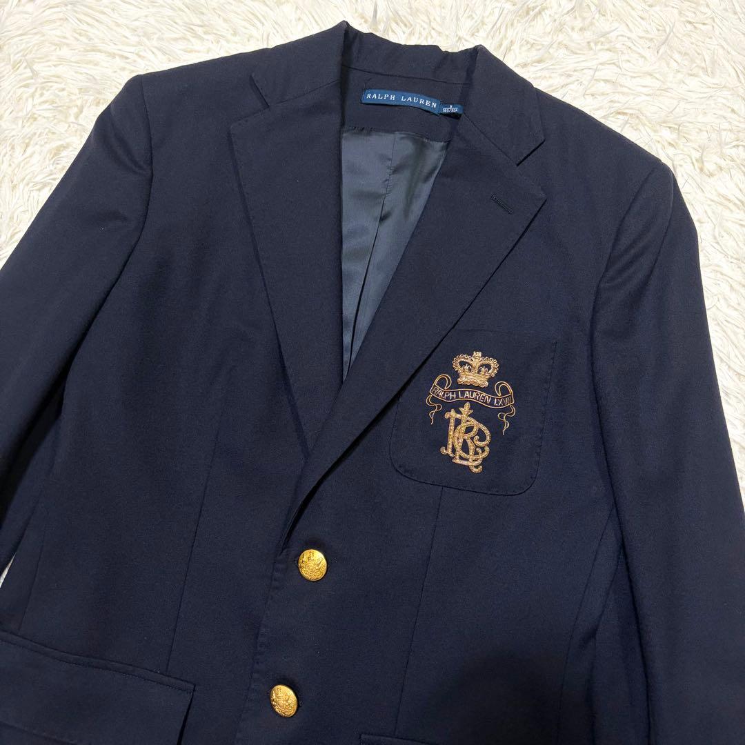 RALPH LAUREN ラルフローレン　金ボタン紺ブレテーラードジャケット　S