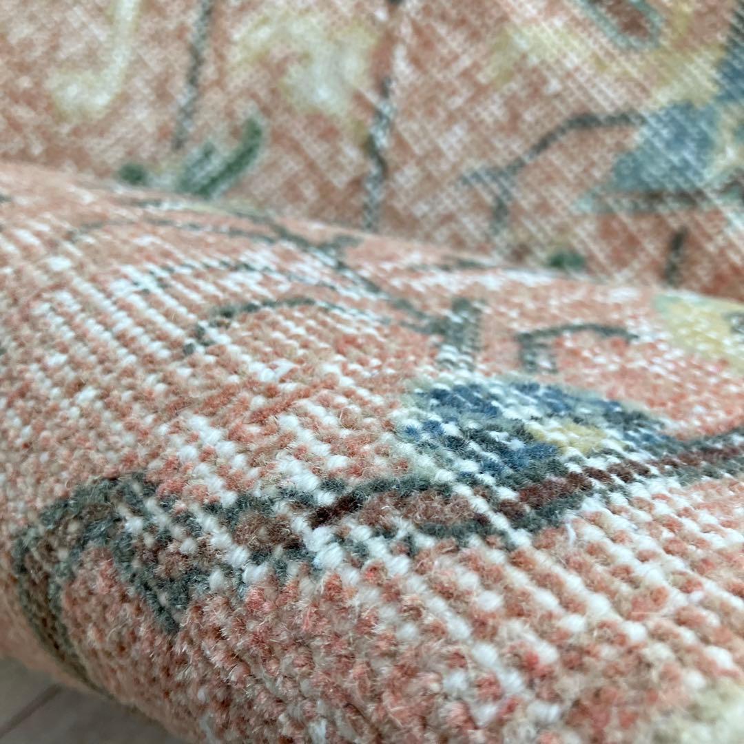 シャビーピンク✳︎120×177グリーン　ブルー　　チョコ　トルコヴィンテージラグ